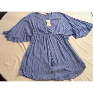 NWT Koy Resort Miami Cinched Front Bahama Blue Dress Size Small New